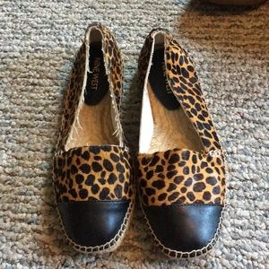 Cheetah slip on flats